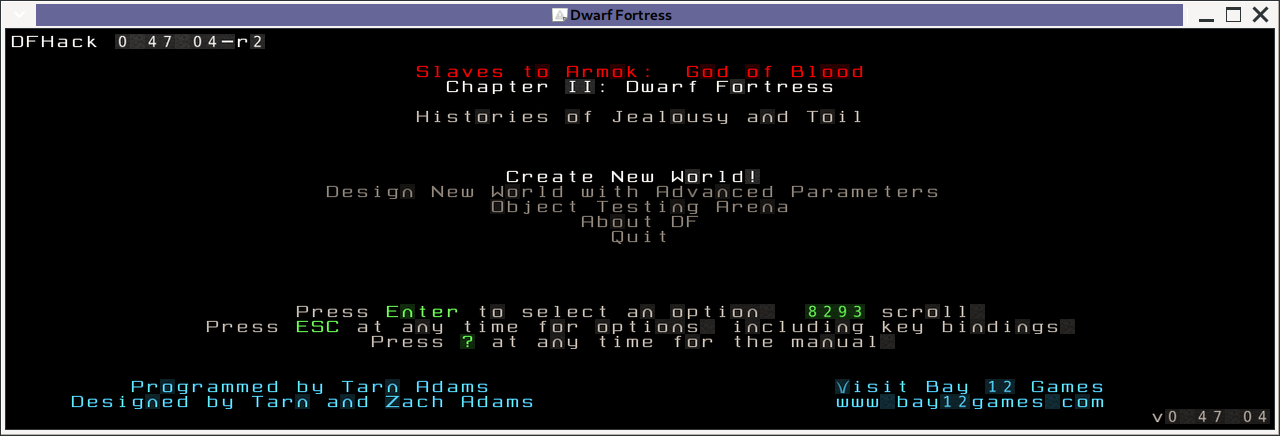 Voici l'écran d'accueil.